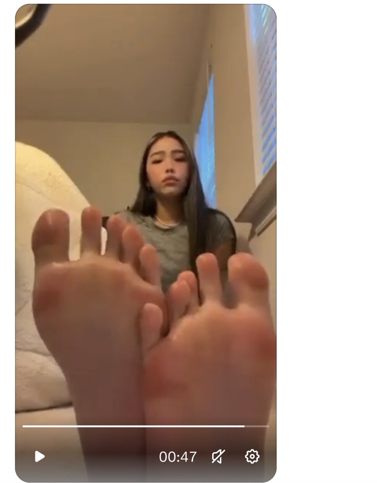 asian feet shiny