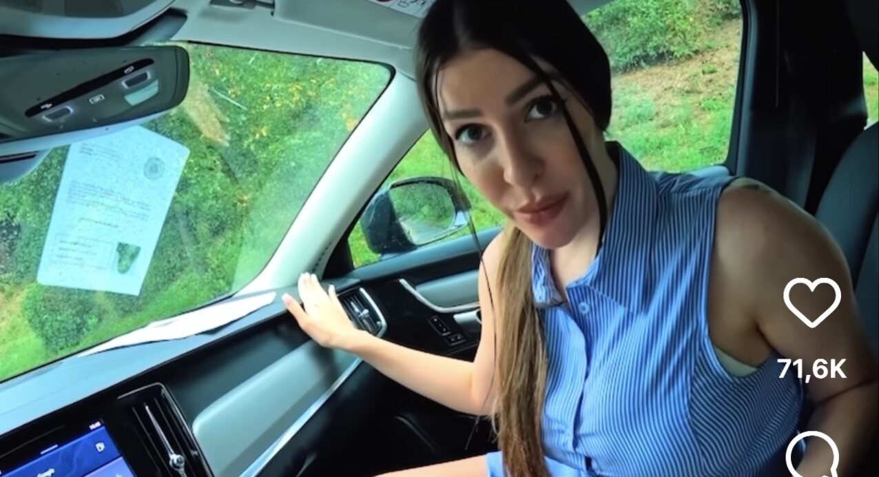 dark hair car money