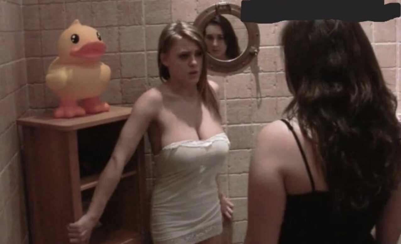 blonde busty brunette