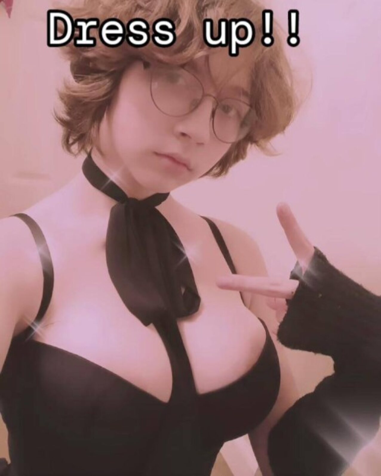 big tits cute glasses