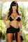 strip bikini black