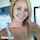 blond flashing selfie