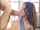 kissing brunette european