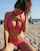 brunette beach bikini