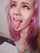facial pink hair teen