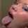 white blonde cum