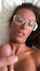 glasses cumshot babe