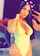 brunette yellow two piece