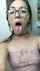 glasses cum brunette