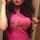 black hair pink shirt big tits