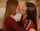lesbian kiss brunette