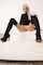 blonde shaved high heels