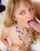 blonde brunette blowjob