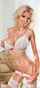 blonde model lingerie