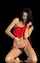 brunette stripper red