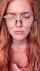 redhead glasses tease