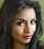 beauty black hair red lipstick