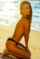 bikini topless brunette
