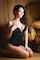 brunette lingerie solo