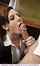 pretty brunette blowjob