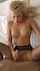 blonde fishnet cum