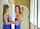 lesbian blue dress clothed