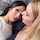 blonde brunette lesbian