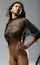 see through posing brunette