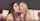 kiss lesbian brunette