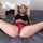 blonde spread legs