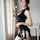 asian black dress women