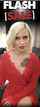 blonde red dress teen