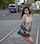 outdoors brunette city