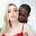 blonde contrast interracial