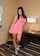 long legs pink dress sexy