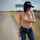 dark hair topless ads
