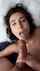 brunette facial big cock