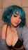 big boobs goth girl blue hair