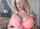 big tits pink blonde in pink top showing cleavege