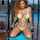 latina curly hair bikini