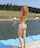 redhead bikini outdoor
