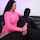dark hair femdom handjob