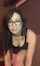 brunette glasses boobs