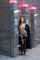 brunette stockings public