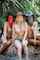 3 girls topless blonde