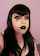 goth black hair big breast