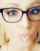 blonde glasses blue eyes