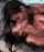 lesbian kissing brunette