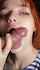 redhead cumshot cum in mouth