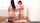 lesbian brunette stripping